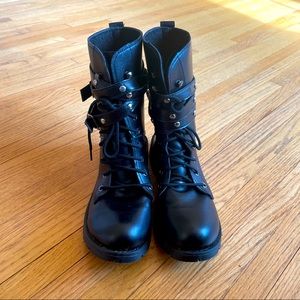 Sincerely Jules black lace up boots size 8.5 women